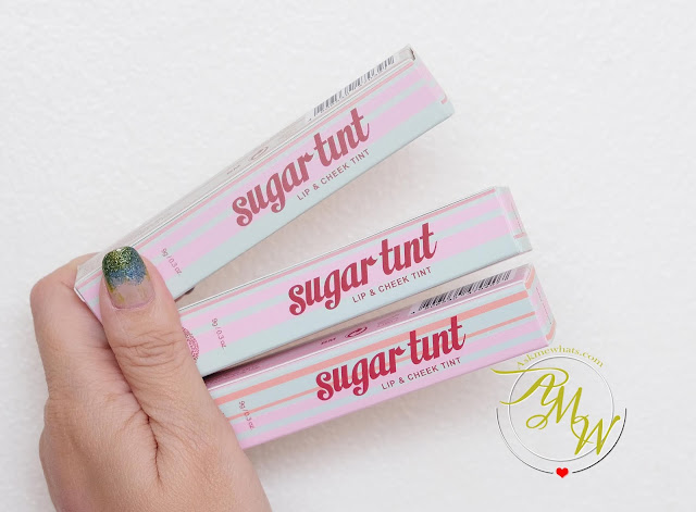 a photo of Pink Sugar Sugar Tint Lip & Cheek Tint review in shades Unforgettable, GirlBoss and Forever Fling by Nikki Tiu of www.askmewhats.com