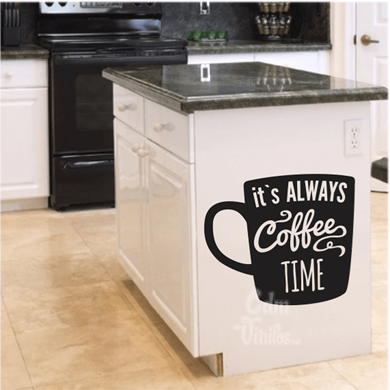 VINILO DECORATIVO PARED COCINA ALWAYS COFFEE W21 | CDM Vinilos