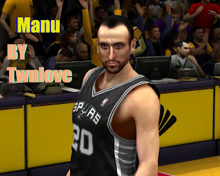 NBA 2K13 Manu Ginóbili Cyber Face Mod