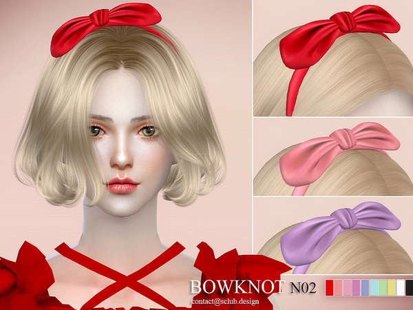 My Sims 4 Blog Accessory Hair Bow By S Club