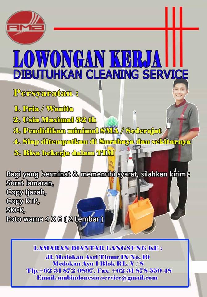 lowongan kerja cleaning service di surabaya - pencari kerja