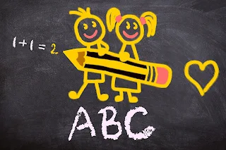 childres drawing of a b c 