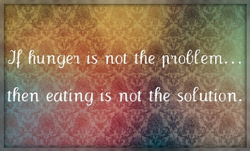 Binge Eating: if hunger is not the problem, then food is not the