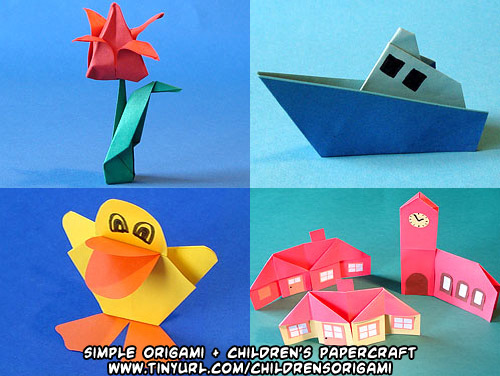 Ninjatoes' papercraft weblog: D/L simple #origami +kid's #papercraft: