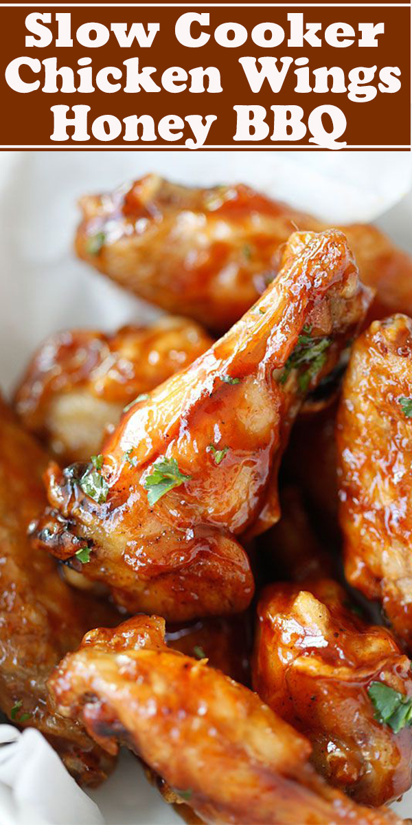 Honey BBQ Slow Cooker Chicken Wings