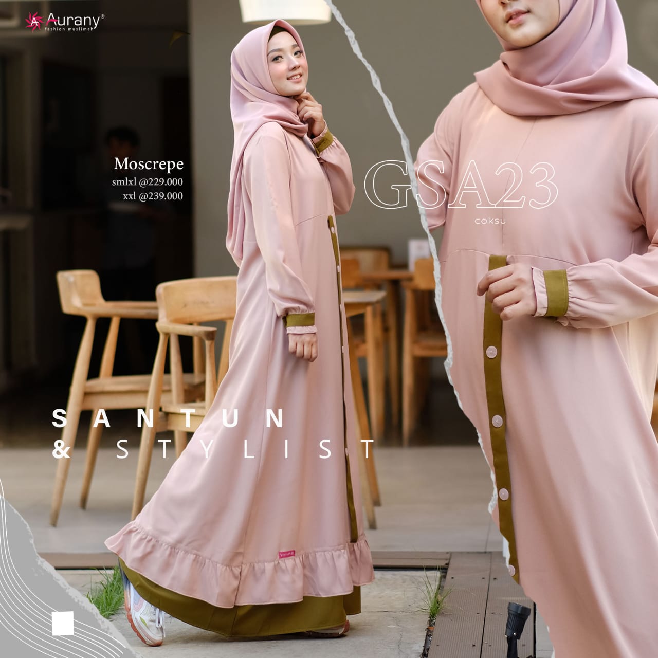 Koleksi Gamis Terbaru Aurany Gsa 23