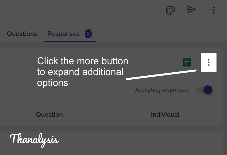 Click the more button (3 vertical dots) to expand additional options