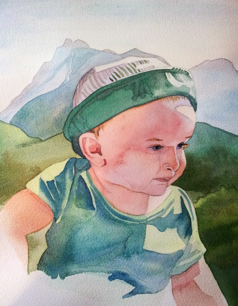 Custom watercolor portraits by Irene Woodbury