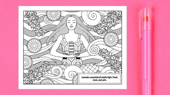 Coloring Pages For Adult PDF - Lavender Essential Oil