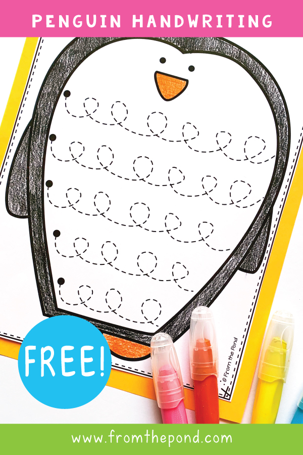 From The Pond: Penguin Pre-writing Worksheet From The Pond: Penguin Pre-writing Worksheet
