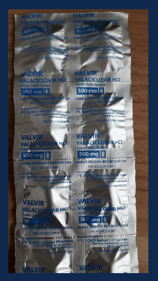 Valacyclovir 500mg Valvir to treat outbreaks of herpes simplex or