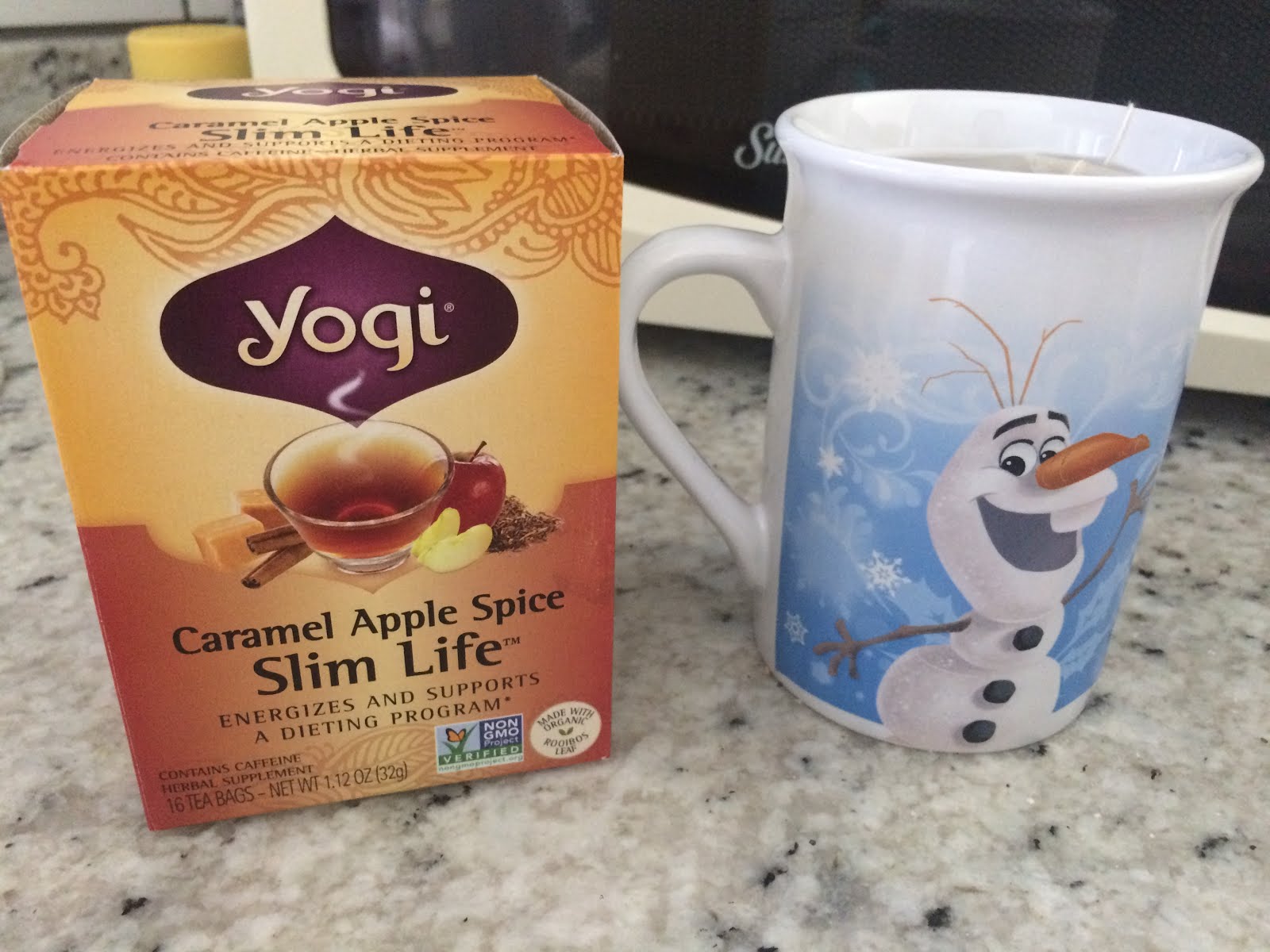 My favorite tea lately! Apples n spice and it's supposedly slimming :)