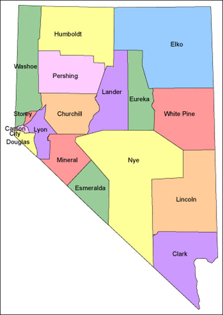 Nevada County Map Area | County Map Regional City