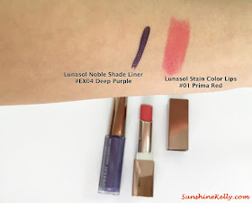 Lunasol Spring 2015, Elegant Purification Makeup, Lunasol, Lunasol Noble Shade Liner, Lunasol Stain Color Lips, Color Swatch