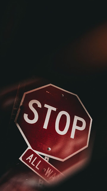 Hd Wallpaper Stop Sign Warning Red