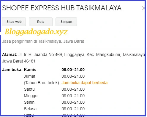 Shopee Express Standard Tasikmalaya Alamat Nomor Telepon Cs Dan Cek Resi Bloggadogado