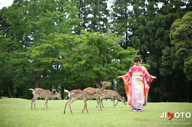 奈良での成人式前撮りロケーション撮影