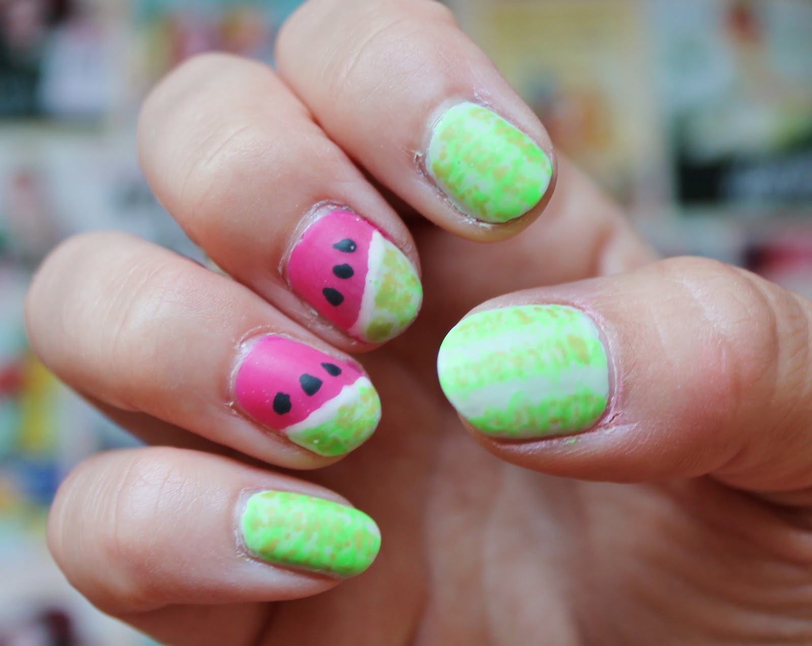 Watermelon Nail Art Jersey Girl, Texan Heart