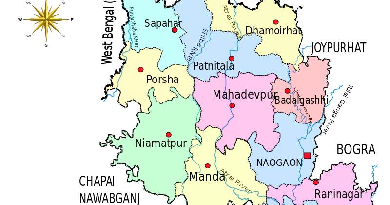 Map Of Naogaon District Naogaon District: Map Of Naogaon District.