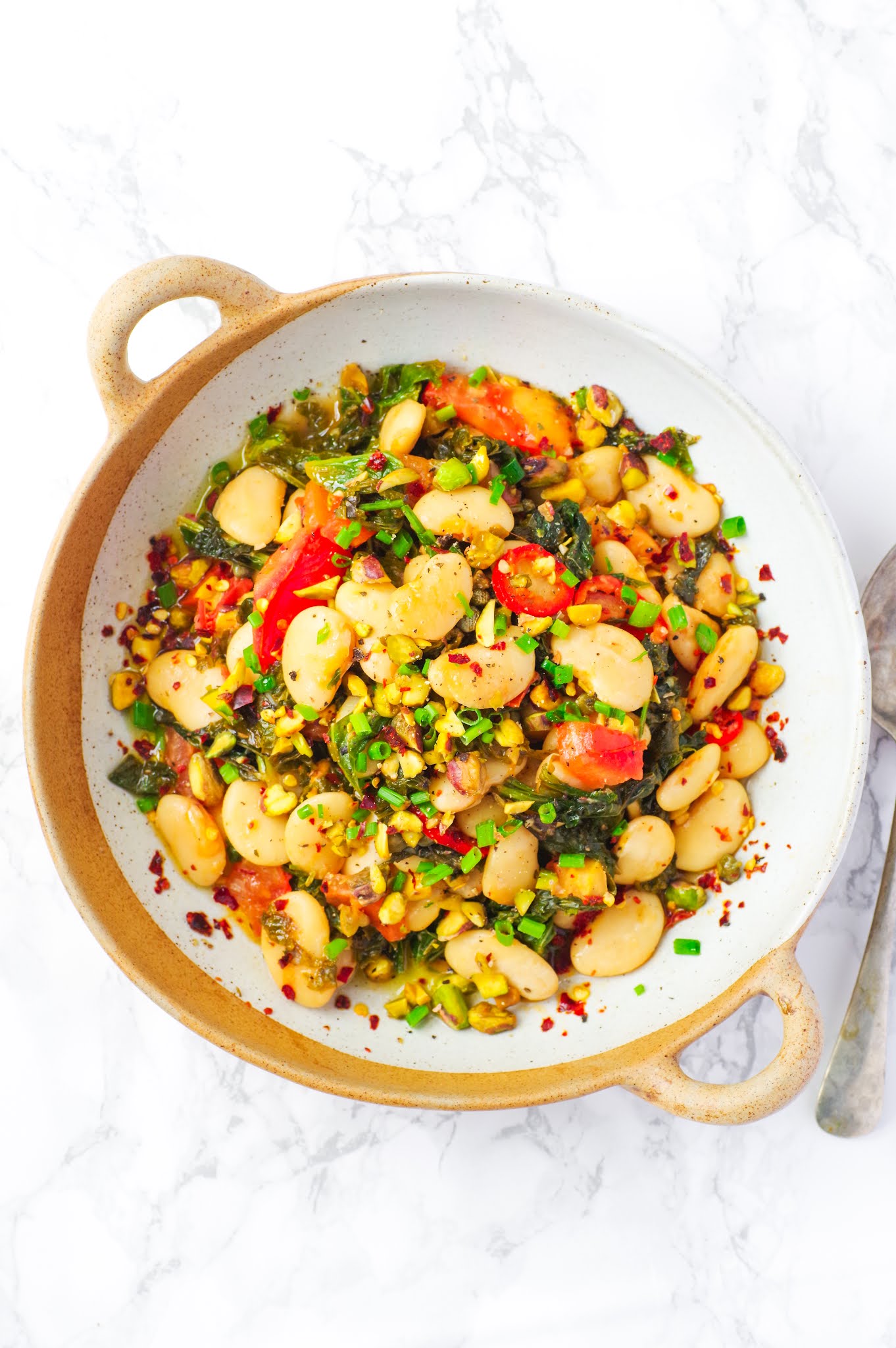 Butter Beans with Kale & Pistachios Euphoric Vegan
