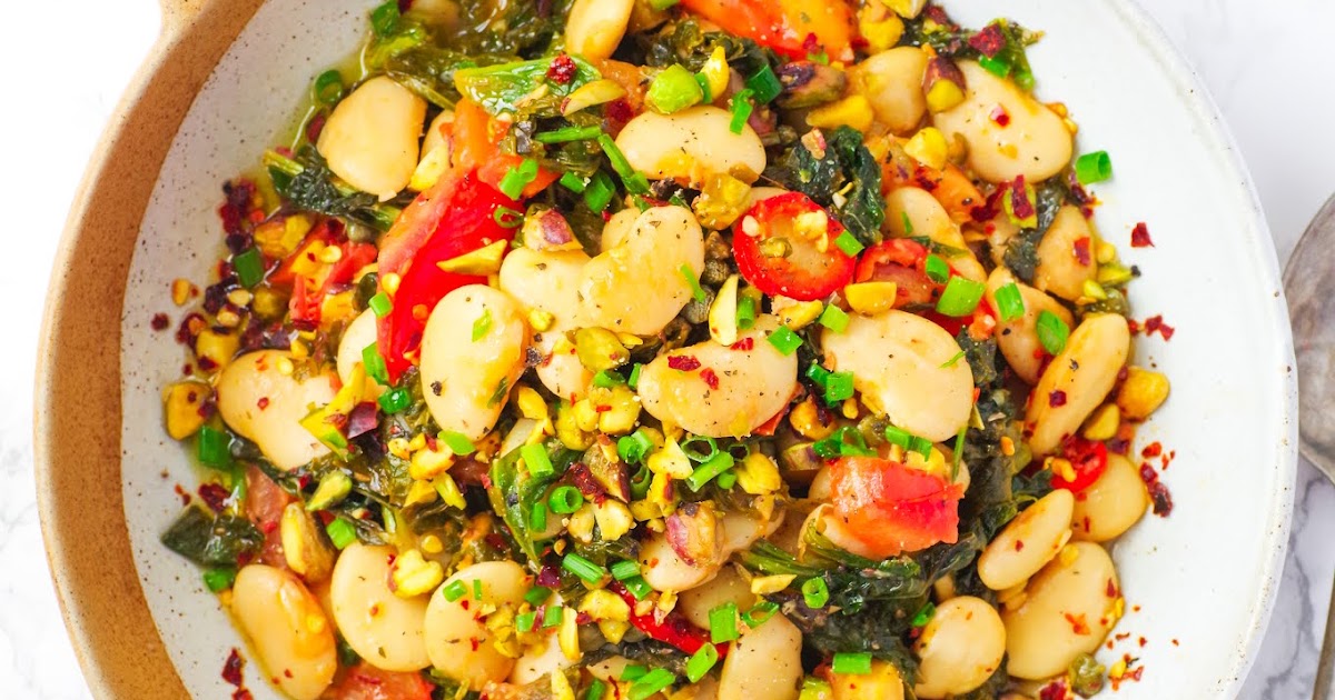 Butter Beans with Kale & Pistachios Euphoric Vegan