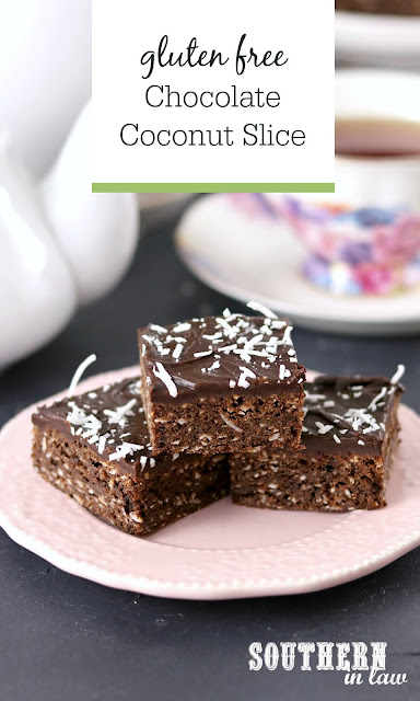 Gluten Free Chocolate Coconut Slice Recipe
