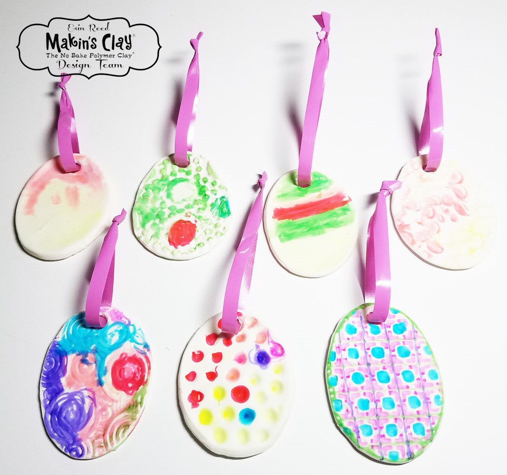 Clay Easter Egg Ornaments Kid Craft