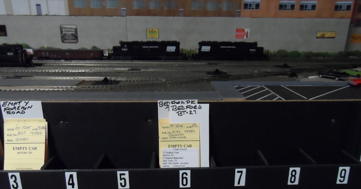 New York Central Train Layout Car Cards & Waybills on the N.Y.C.T.L