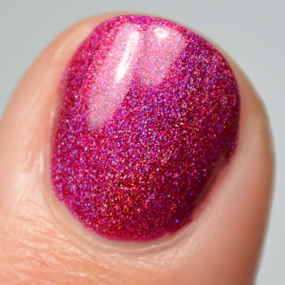 berry holographic nail polish