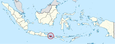 Location of the island of Bali