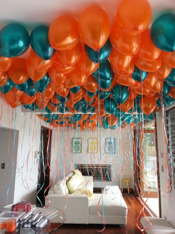 💡 33 Decoraciones de Globos de Helio en el Techo | Ideas Cumpleaños