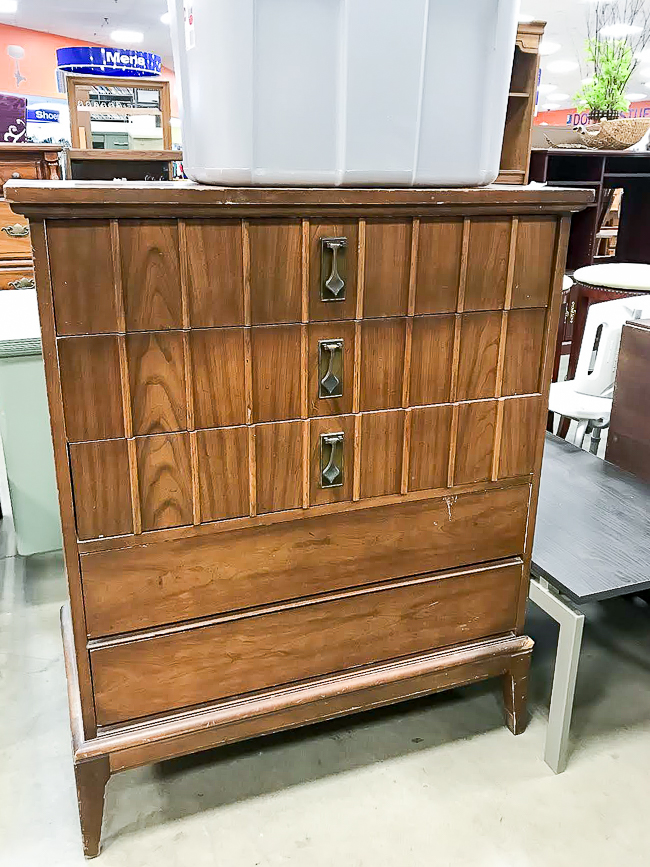 Two Tone Mcm Highboy Dresser Makeover Little House Of Four