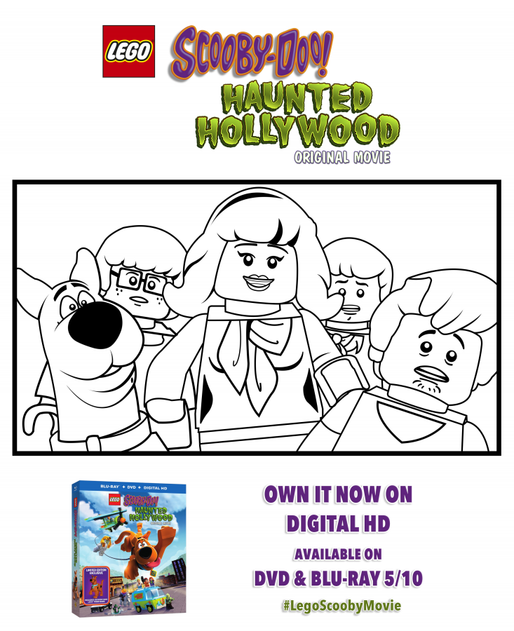 Lego Scooby: Haunted Hollywood DVD + Coloring Sheets - TNR