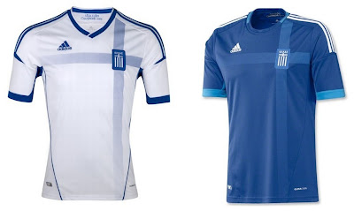 Greece Home+Away Euro 2012 Kits (Adidas)