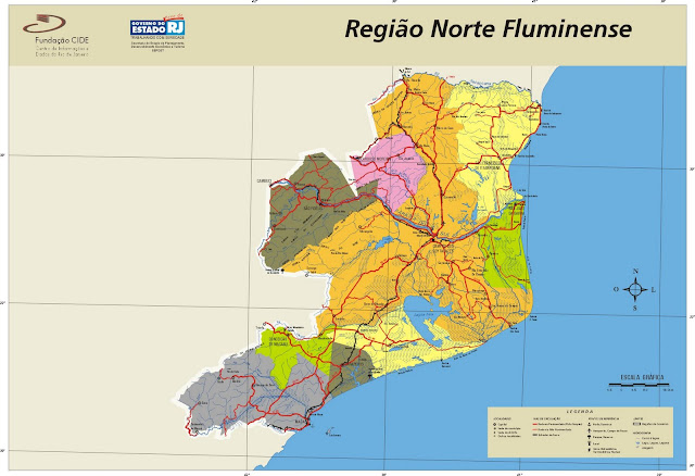 Mapa Região Norte Fluminense - Rio de Janeiro 