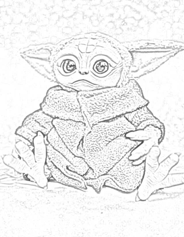Star Wars Coloring Pages Mandalorian And Baby Yoda - Coloring and Drawing