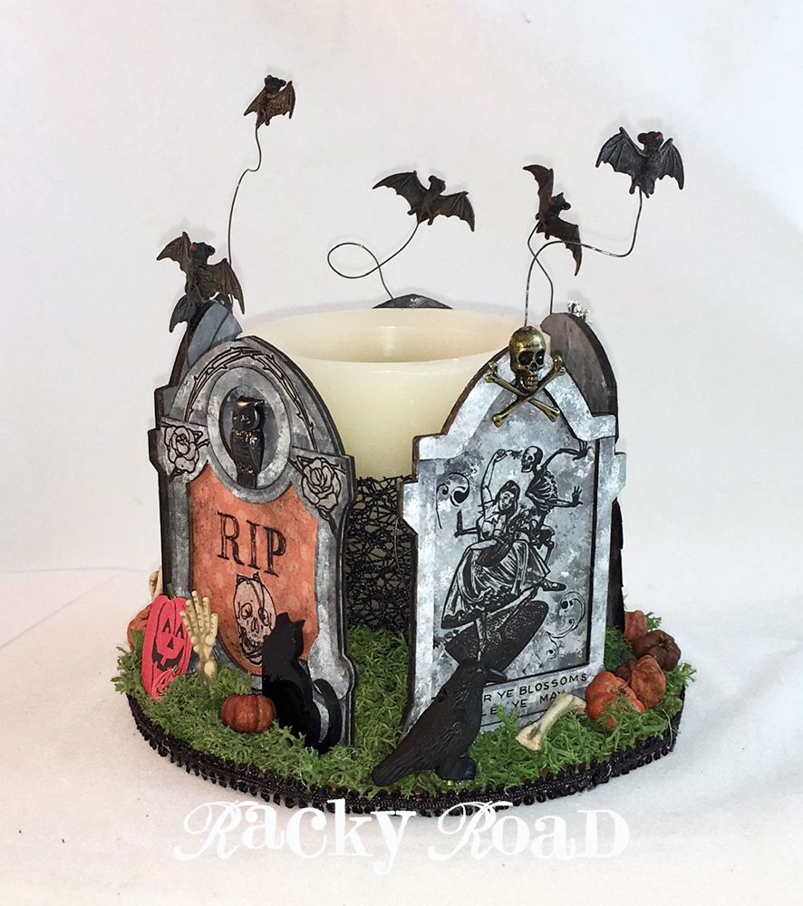 junk&stuff Halloween At The Cemetery, a Candle Holder