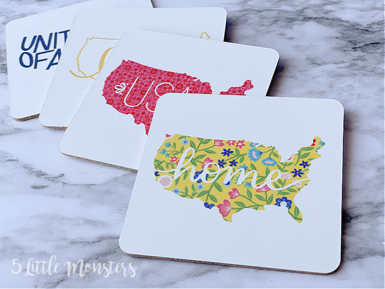 5 Little Monsters: Infusible Ink Coasters with Transfer Sheets