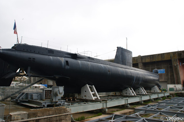 Il sottomarino Flora presente nella base di Lorient