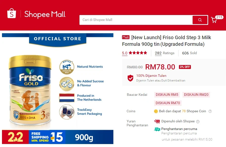 harga susu friso gold malaysia