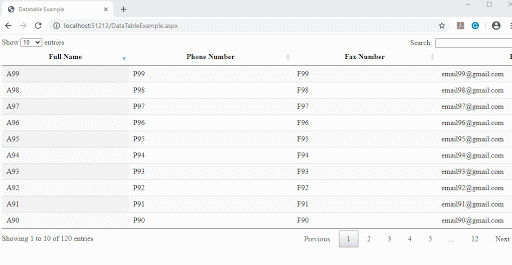 Server-Side Pagination in Datatable.js ~ IT Tutorials with Example