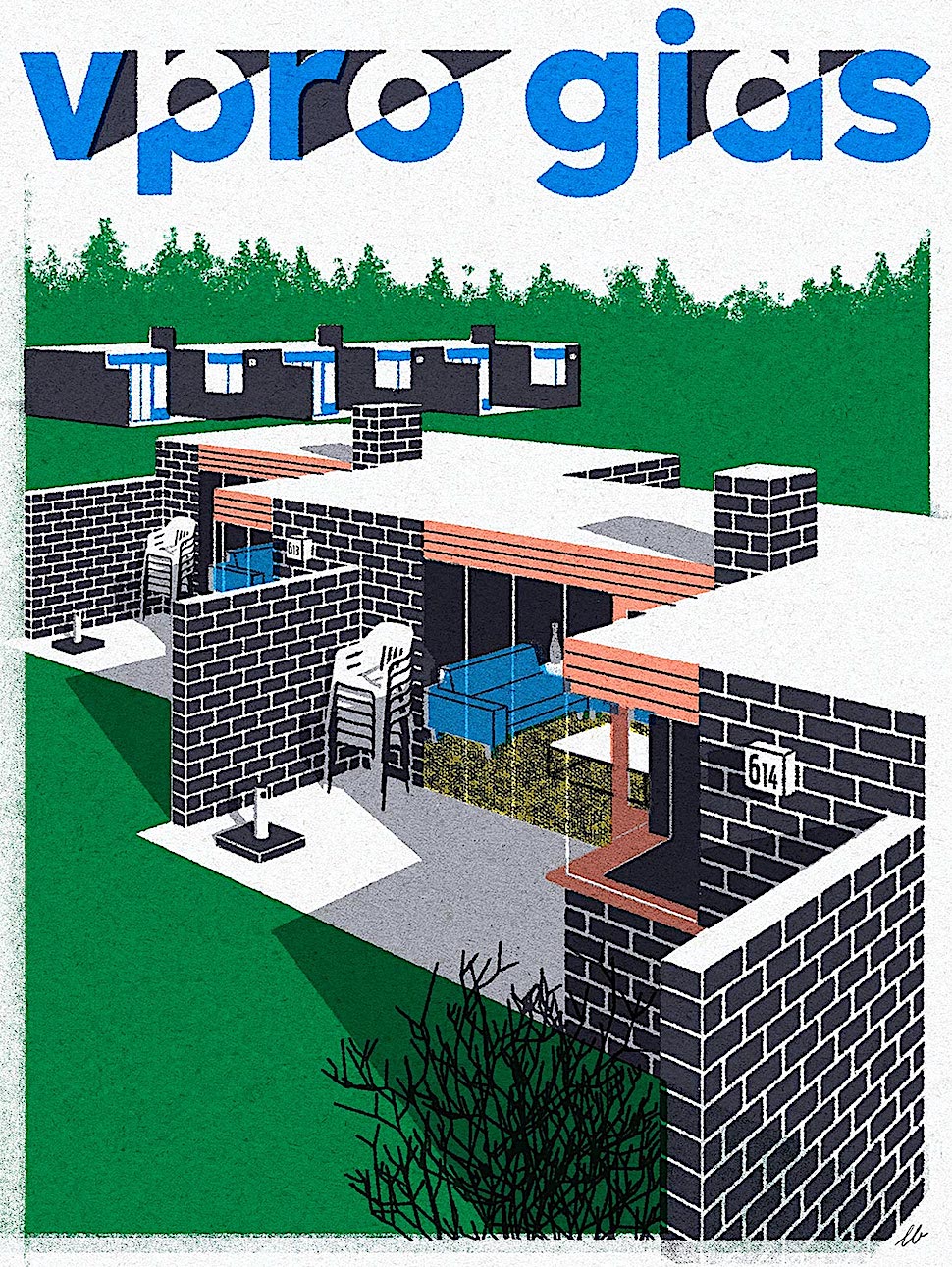 Leonie Bos a Leonie Bos art print of exterior homes