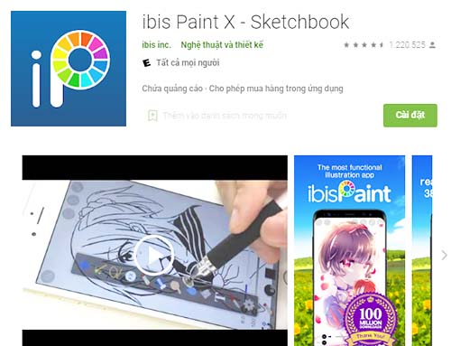 Tải ibis Paint X - ứng dụng ibisPaint vẽ tranh trên điện thoại, máy tính PC miễn phí e