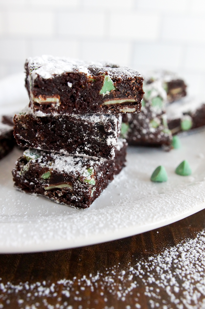 Mint Chocolate Brownies Bake at 350°