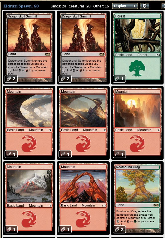 Magic the Gathering Adventures [Modern] Eldrazi Spawn Play Test Deck