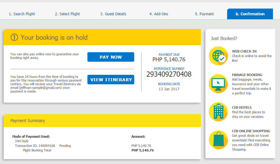 How to Book Cebu Pacific Flight Online [Stepbystep guide with screenshot]