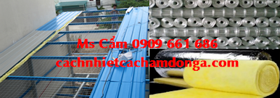 Bông thủy tinh Glasswool cách nhiệt mái tole