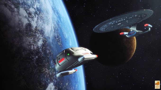 Star Trek Shuttle Trip Wallpaper