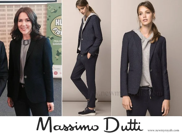 Crown Princess Mary Massimo Dutti Tiny polka dot printed jacket