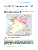 Detailed map of territorial control in Syria's Civil War (Free Syrian Army and Nusra Front rebels, Kurdish groups, ISIS/ISIL/Islamic State and others), updated to October 2014 for siege of Kobani (Ayn al-Arab) and other developments.